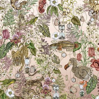 Out Of Time Extinct Animals And Endangered Leaves And Flowers 100% Silk Satin Scarf, 9 of 12