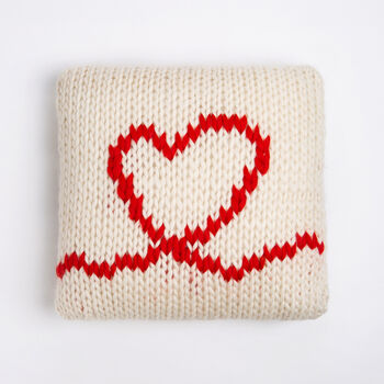 Valentines Cushion Cover Easy Knitting Kit, 5 of 6
