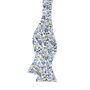 New Wedding 100% Cotton Floral Print Tie In Blue, thumbnail 6 of 6