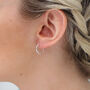 Sterling Silver Top Hinged Sleeper Style Hoop Earrings, thumbnail 7 of 12