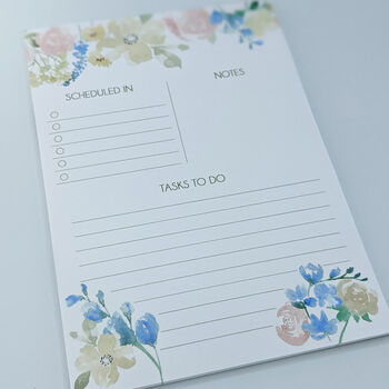 A5 Floral Schedule And Tasks Lined Notepad, 2 of 4