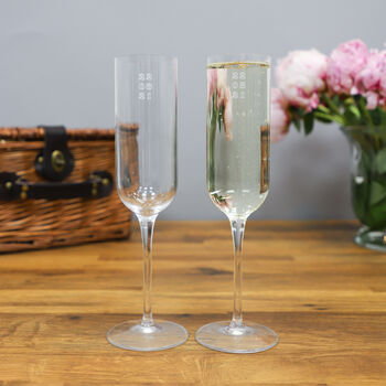 Personalised Special Date Champagne Flute Set Of Two, 3 of 10