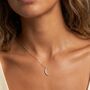Gold Or Silver Women’s Dainty Crescent Moon Necklace, Celestial Jewellery Gift For Her, thumbnail 5 of 5