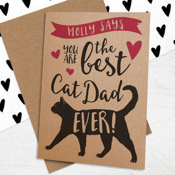 Personalised Best Cat Mum/Dad Ever Card By Well Bred Design ...