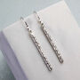 Hammered Sterling Round Silver Bar Jewellery Set, thumbnail 5 of 8