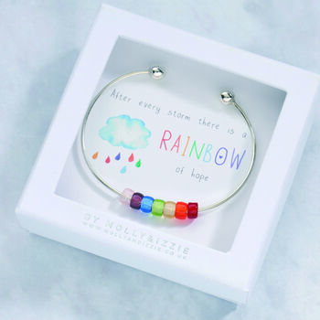 Sterling Silver Rainbow Bangle, 2 of 4