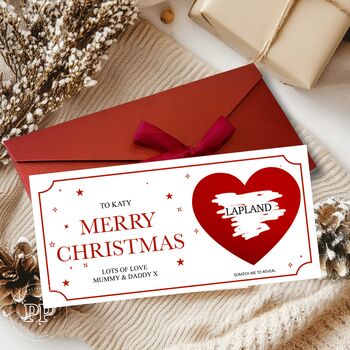 Christmas Scratch Reveal, Personalised Scratch Reveal Ticket, 10 of 12