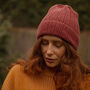 Autumnal Red Rib Knit Scarf, thumbnail 3 of 3