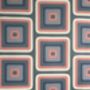 Retro Square Wallpaper Denim / Coral, thumbnail 5 of 8