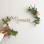 Personalised Blush And Berries Floral Name Sign, thumbnail 2 of 6