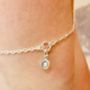 Compass Genuine Diamond Anklet, thumbnail 2 of 5