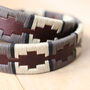 Men's Personalised Initials Leather Woven Belt, thumbnail 3 of 6