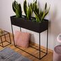Black Very Long Metal Planter On Stand, thumbnail 7 of 11