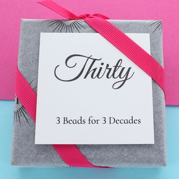 30th Birthday Infinity Birthstone Bead Necklace, 3 of 5