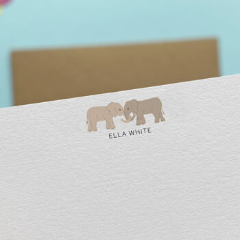 Personalised Elephant Correspondence Cards / Notelets, 2 of 4