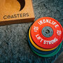 Funny Pvc Weight Plate Coaster Gym Gift, thumbnail 7 of 7
