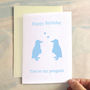 Personalised Penguins Birthday Card, thumbnail 1 of 6