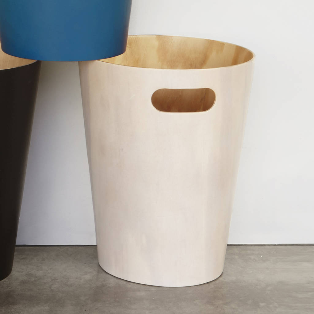 Two Tone Wooden Waste Bin By Posh Totty Designs Interiors