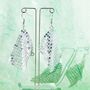Silver Color Lightweight Mesh Drop Earrings, thumbnail 5 of 8
