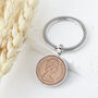 40th Birthday 1986 Penny Coin Keyring, thumbnail 2 of 8