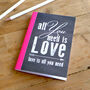 All You Need Is Love A6 Notebook, thumbnail 1 of 4