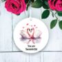 Personalised Swan Valentine's Couple Gift B, thumbnail 2 of 2