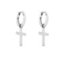 Gold Plated Cross Dangle Earring For Men, thumbnail 8 of 9