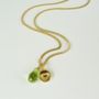 Heart Gold Plated Necklace With Gemstone, thumbnail 11 of 12