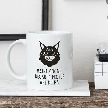 Funny Maine Coon Cat Mug, 2 of 4