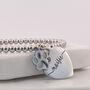 Engraved Name Bracelet With Paw Print Charm, thumbnail 1 of 6