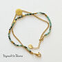Earth And Gold Double Layered Green Jasper Bracelet, thumbnail 3 of 7
