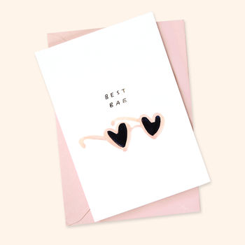 Best Bae Valentines Friendship Card, 4 of 4