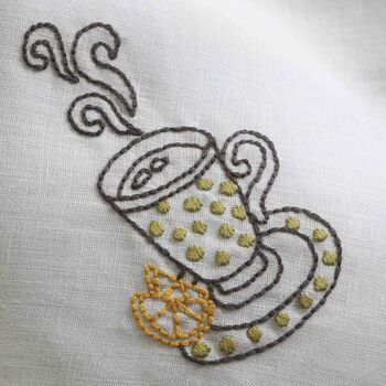 Drinks Napkin Embroidery Stitch Craft Kit Gift Set, 5 of 8