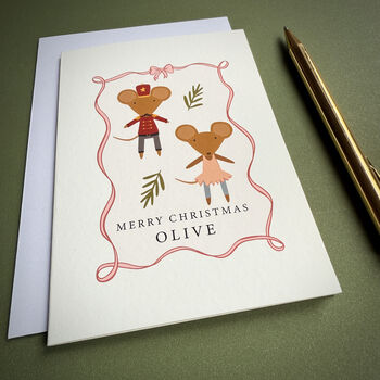Personalised Nutcracker Mouse Christmas Card, 8 of 8