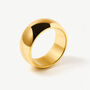 Gold Thick Solid Dome Ring Smooth Band, thumbnail 1 of 4