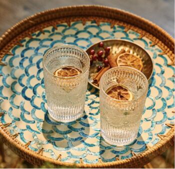 Boho Rattan Coastal Table, 2 of 8