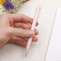 Pastel Pink Eco Friendly Pen, Recycled Wheat Straw Pen, thumbnail 2 of 3