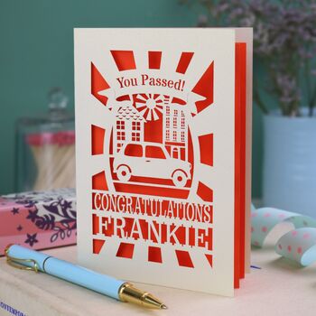 Personalised Papercut Driving Test Card, 3 of 7