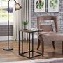 C Shaped Sofa Side Table End Table Workstation, thumbnail 2 of 7