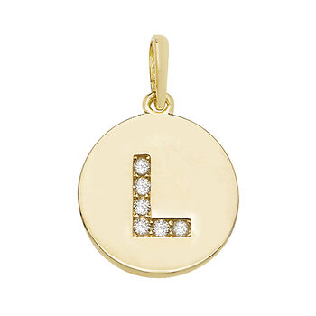 Round Cz Initial Pendant, 12 of 12