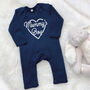 Mummy's Boy Mother's Day Babygrow With Heart, thumbnail 7 of 8