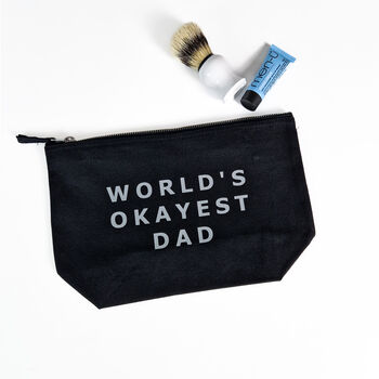 Okayest Dad Pouch With Personalised Message Inside, 2 of 4