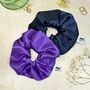 Aqua Silk Hair Scrunchie, thumbnail 4 of 6