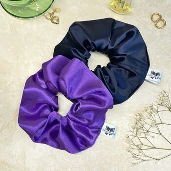 Aqua Silk Hair Scrunchie, 4 of 6