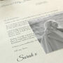 A Letter To My Husband On Our Wedding Day Personalised Keepsake, thumbnail 10 of 10