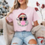 Retro Bubblegum Santa Christmas T Shirt, thumbnail 1 of 8