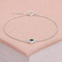 Adjustable Personalised Sterling Silver May Birthstone Bracelet, thumbnail 2 of 9