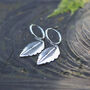 Leaf Earrings Sterling Silver Nature Inspired Jewellery, thumbnail 4 of 5