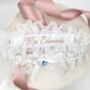 Something Blue Personalised Bridal Garter, thumbnail 3 of 8