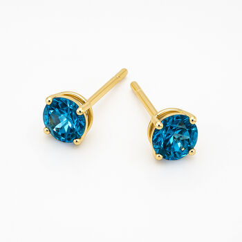 9ct Gold December Birthstone Stud Earrings – 4mm, 3 of 8